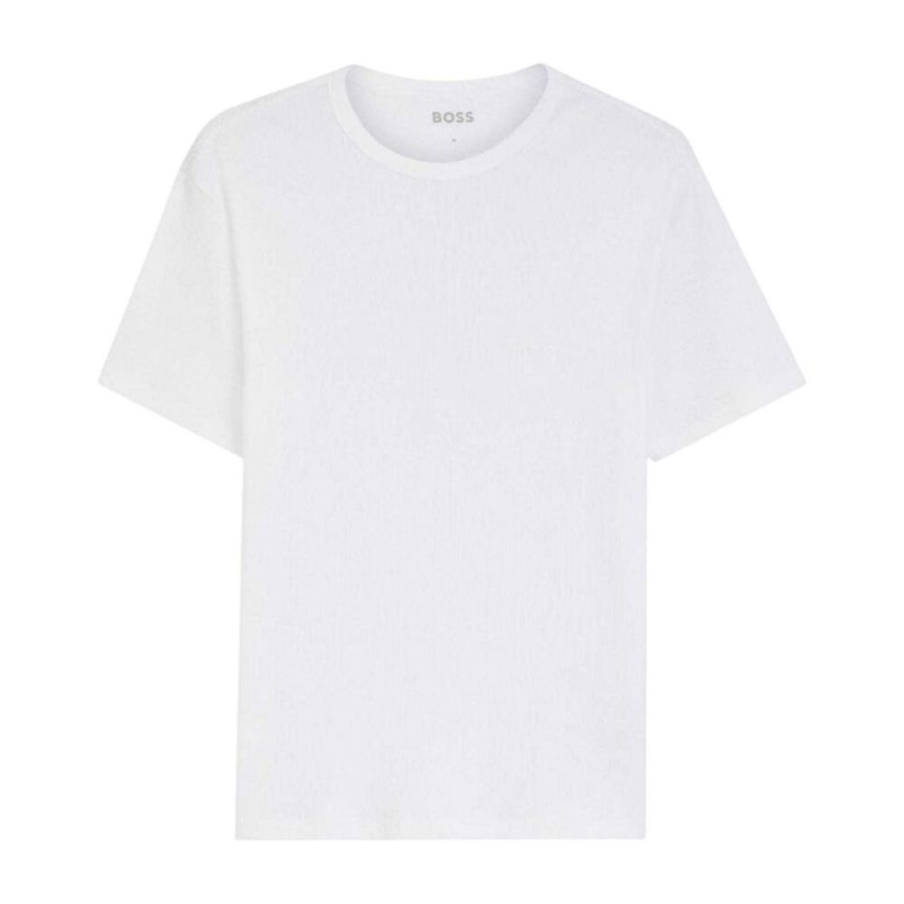 Hugo Mens Ribbed Short-Sleeved T-Shirt (Pack of 2) / White